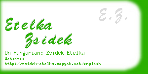 etelka zsidek business card